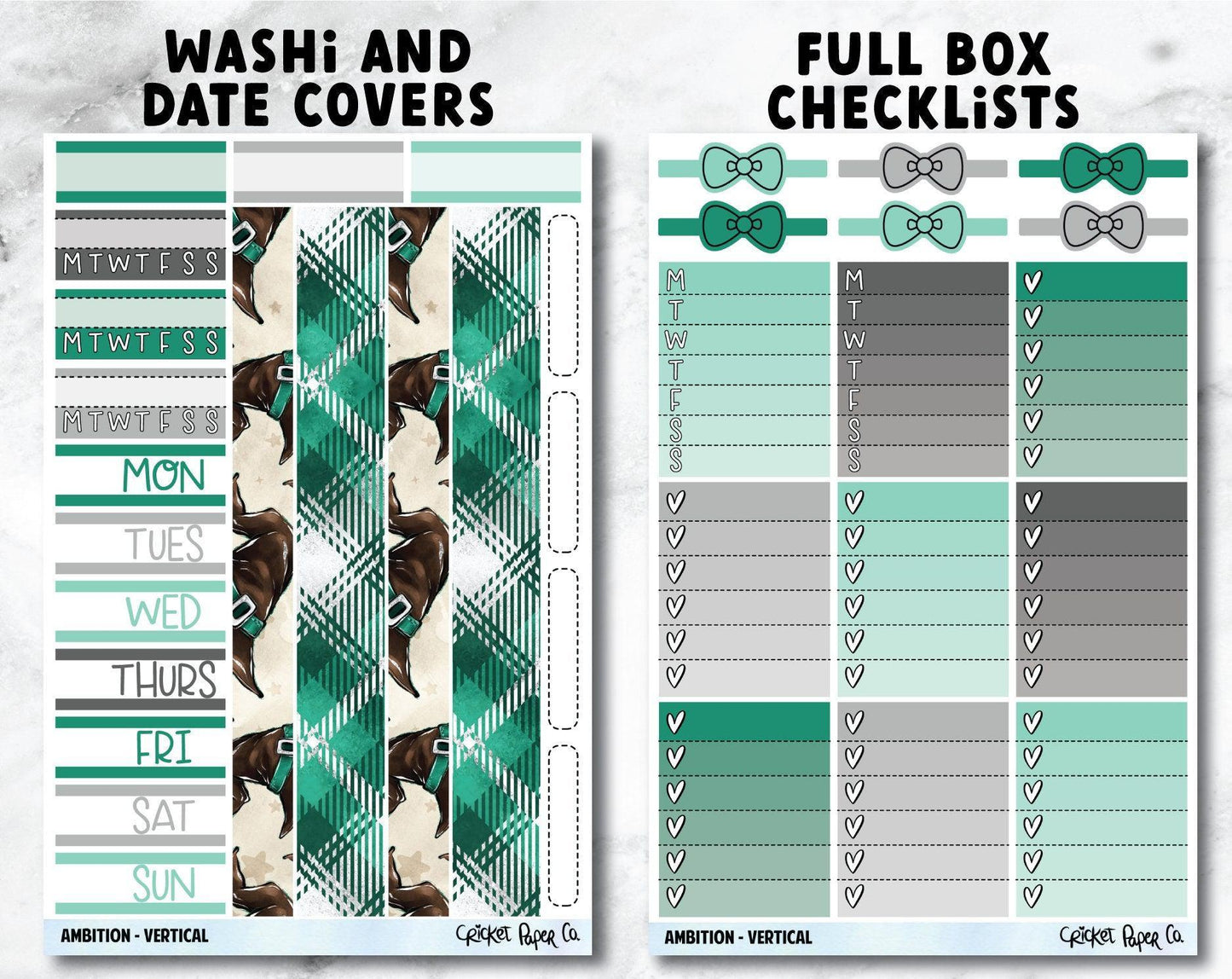 AMBITION Planner Stickers - Full Kit-Cricket Paper Co.