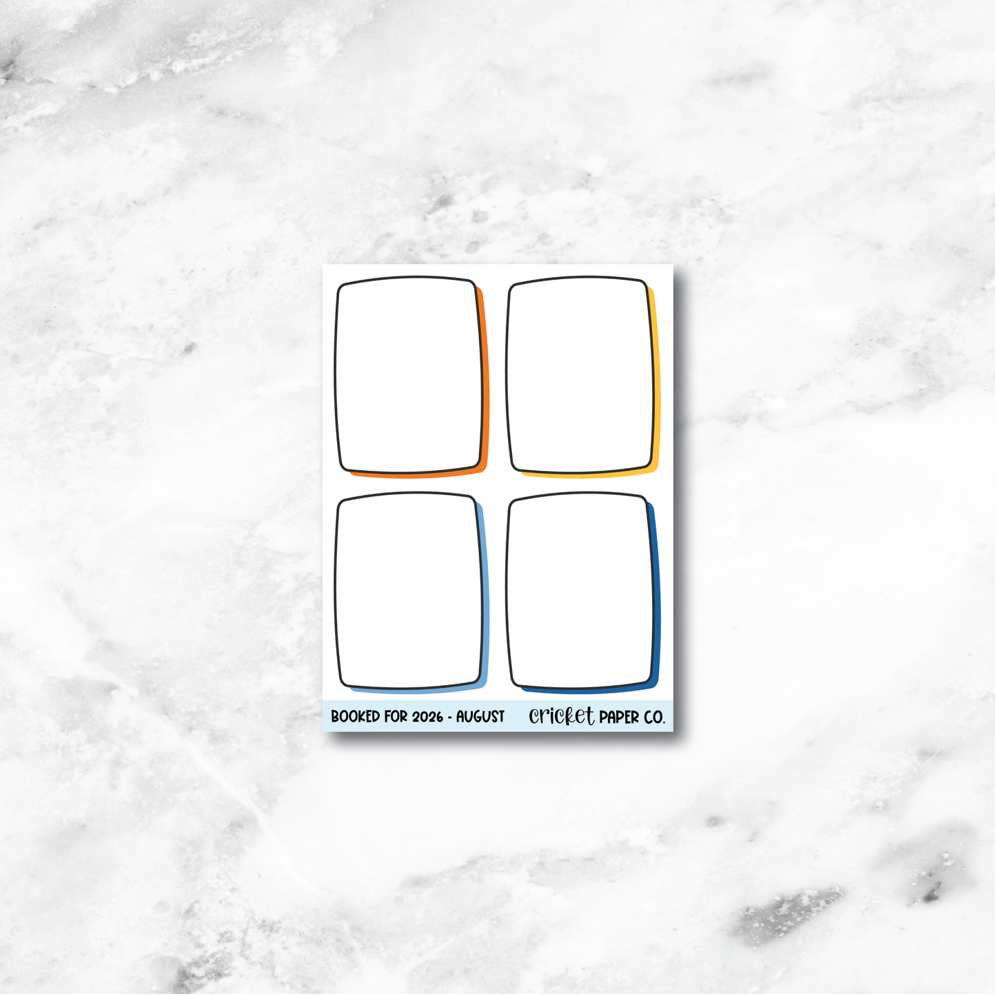 Book and Reading Journal Stickers - August