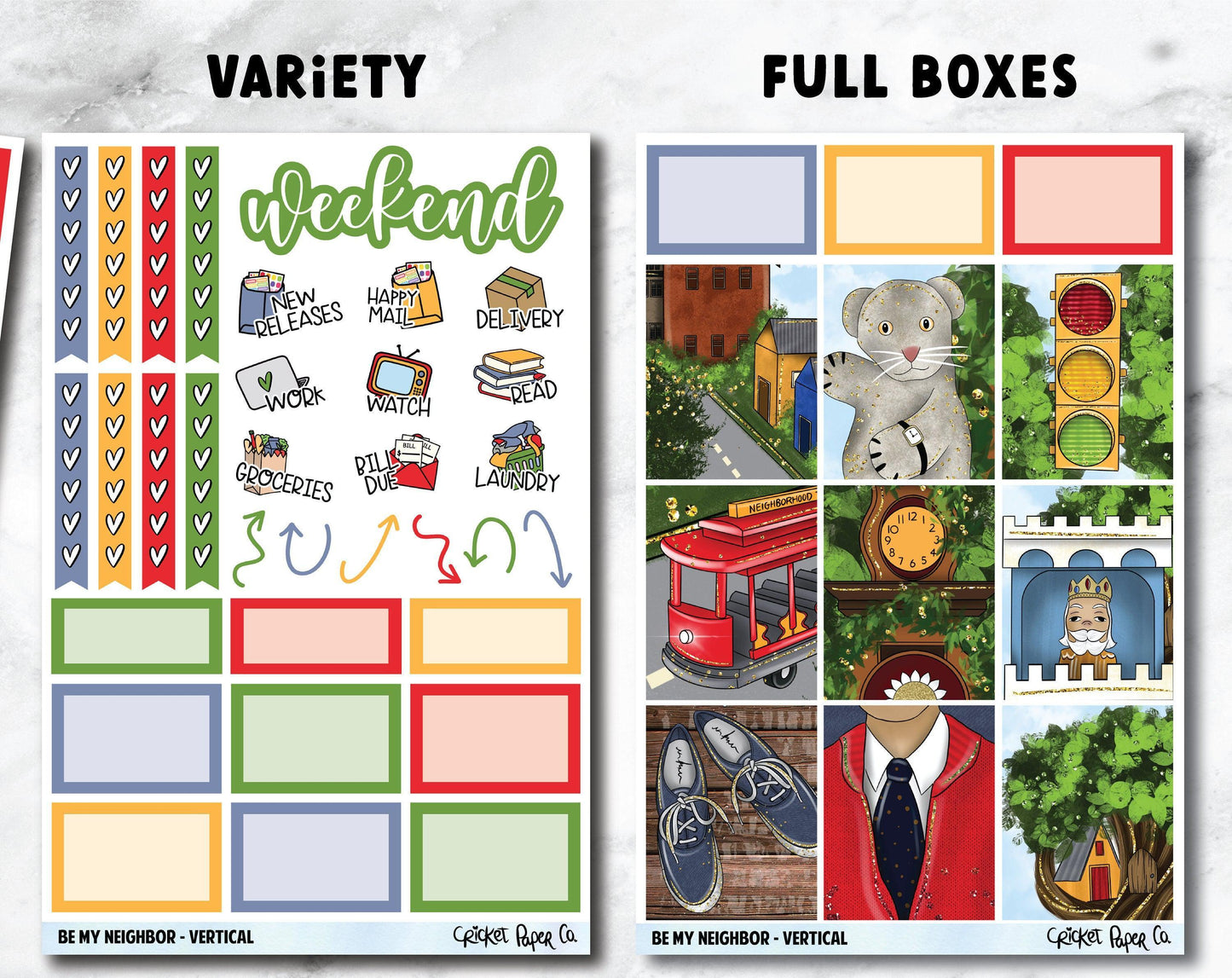 BE MY NEIGHBOR Planner Stickers - Full Kit-Cricket Paper Co.