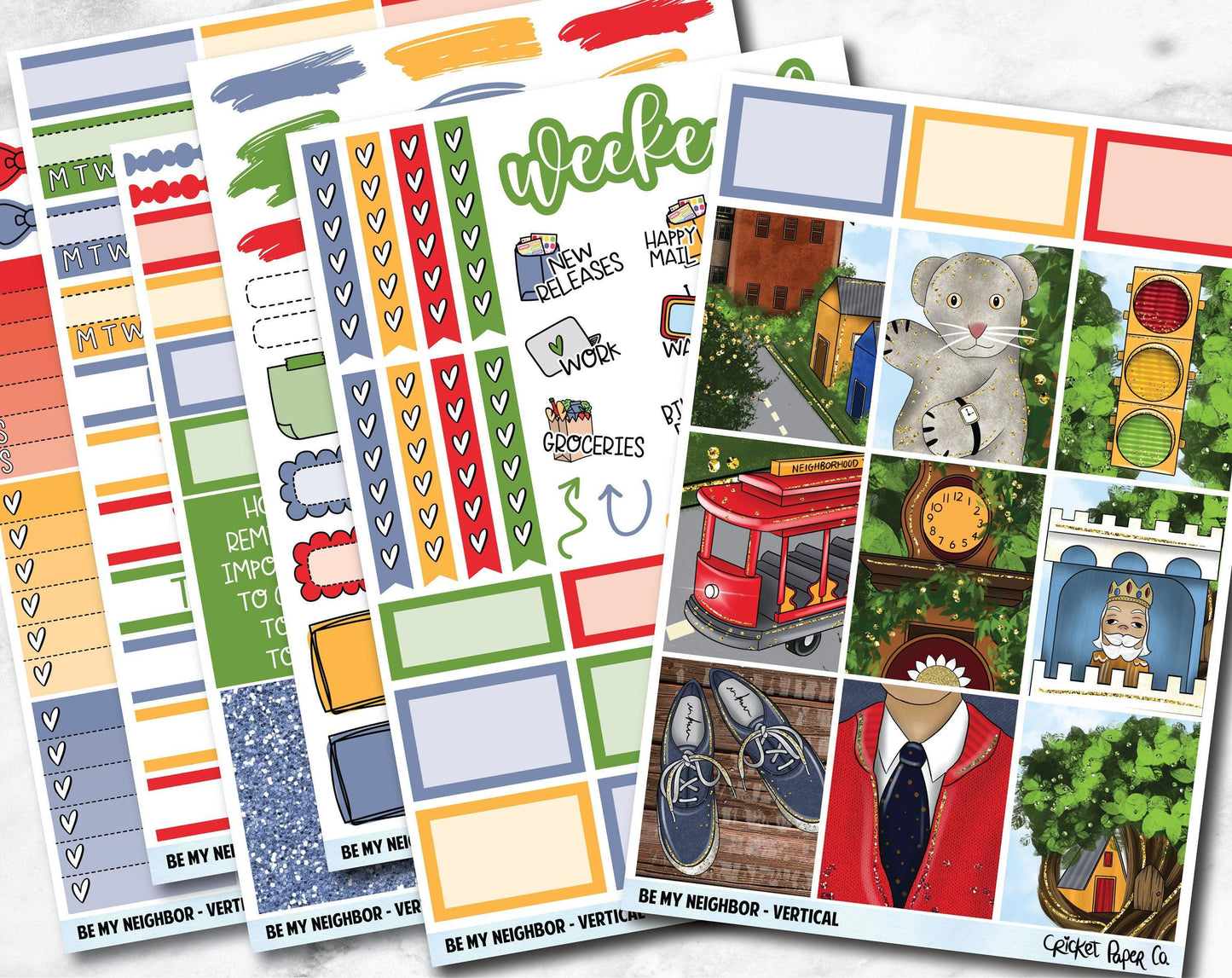 BE MY NEIGHBOR Planner Stickers - Full Kit-Cricket Paper Co.