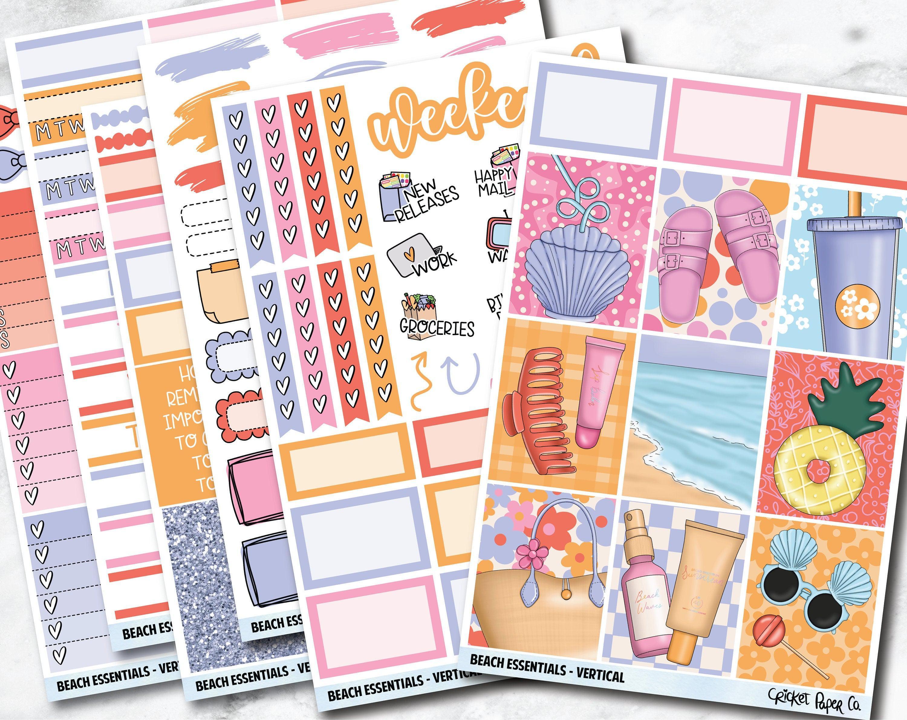 VERTICAL Planner Stickers Mini Kit - Palm Pages
