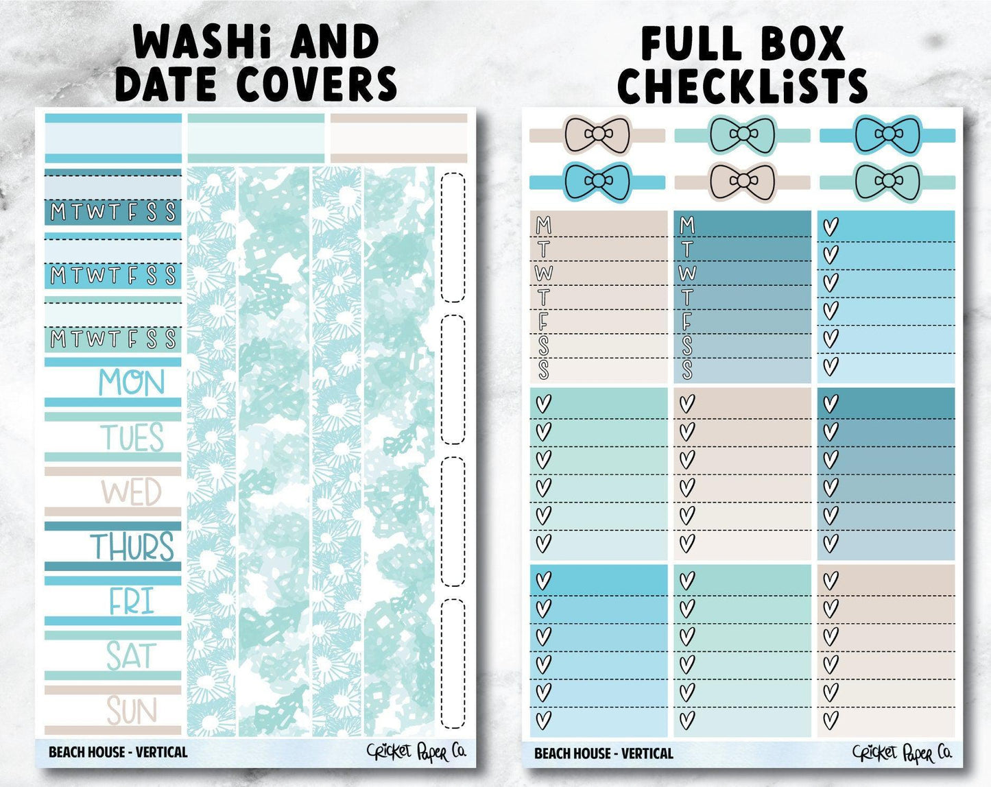 BEACH HOUSE Planner Stickers - Full Kit-Cricket Paper Co.