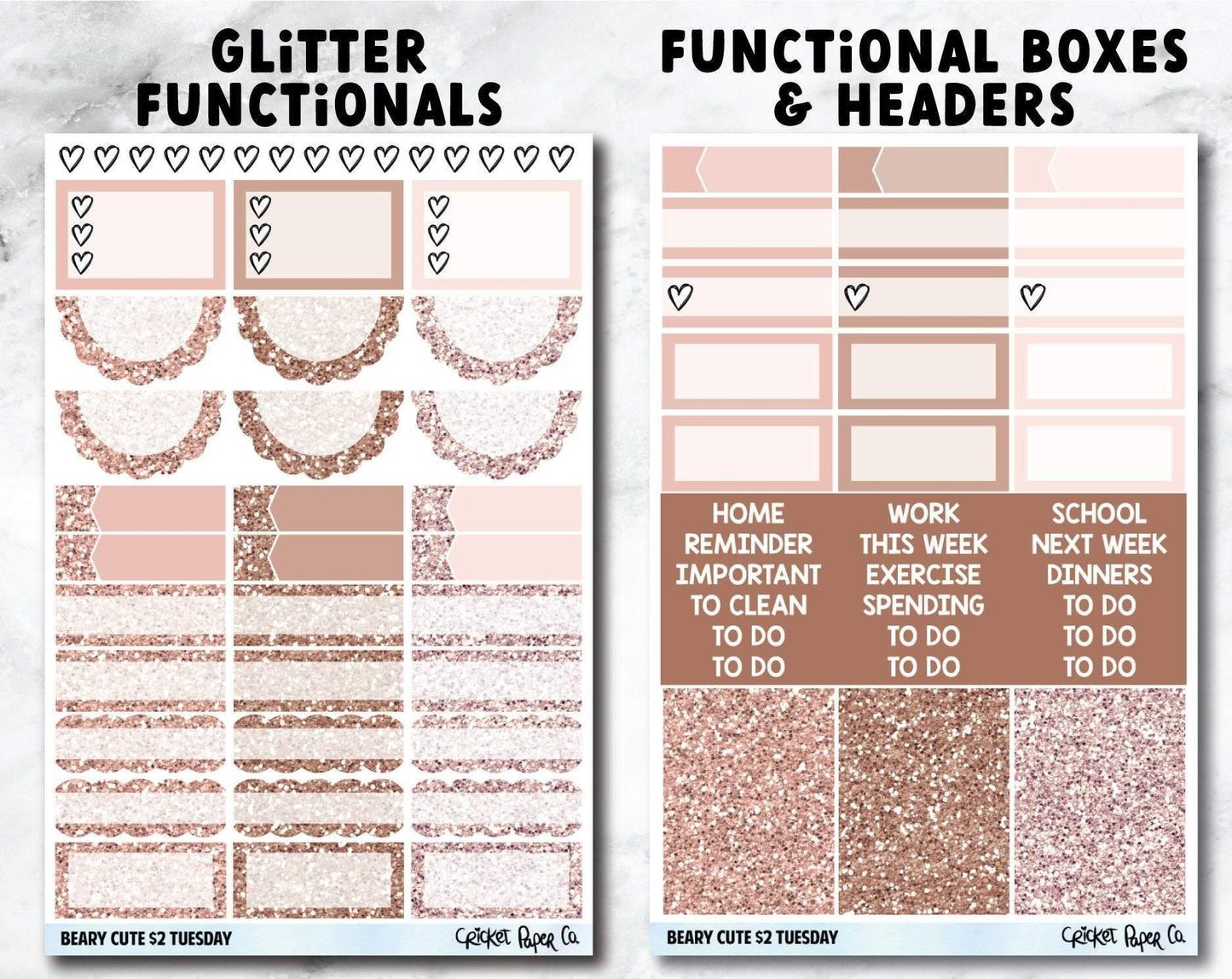 BEARY CUTE Planner Stickers - Full Kit-Cricket Paper Co.