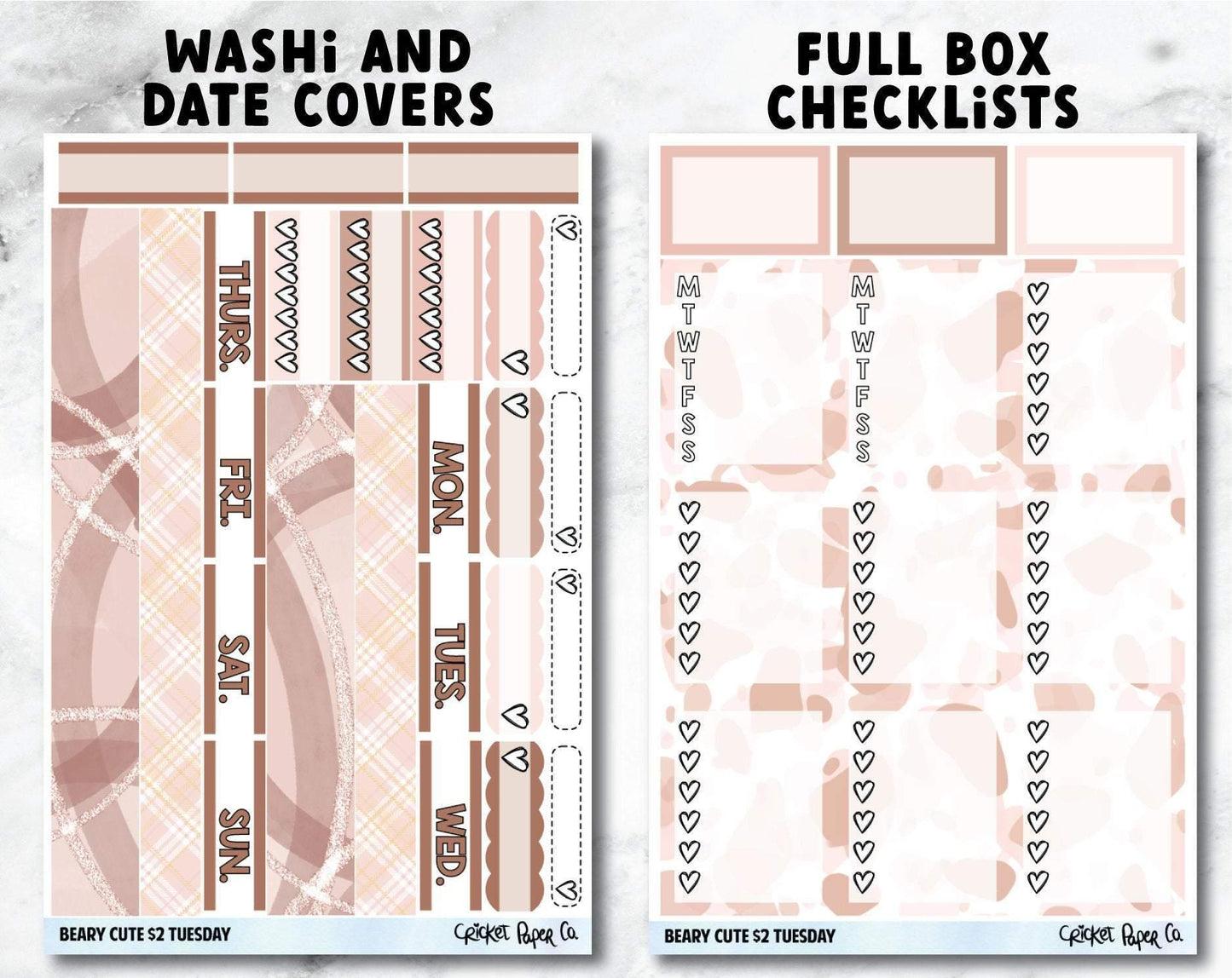 BEARY CUTE Planner Stickers - Full Kit-Cricket Paper Co.