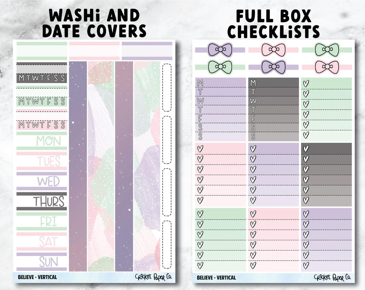 BELIEVE Planner Stickers - Full Kit-Cricket Paper Co.
