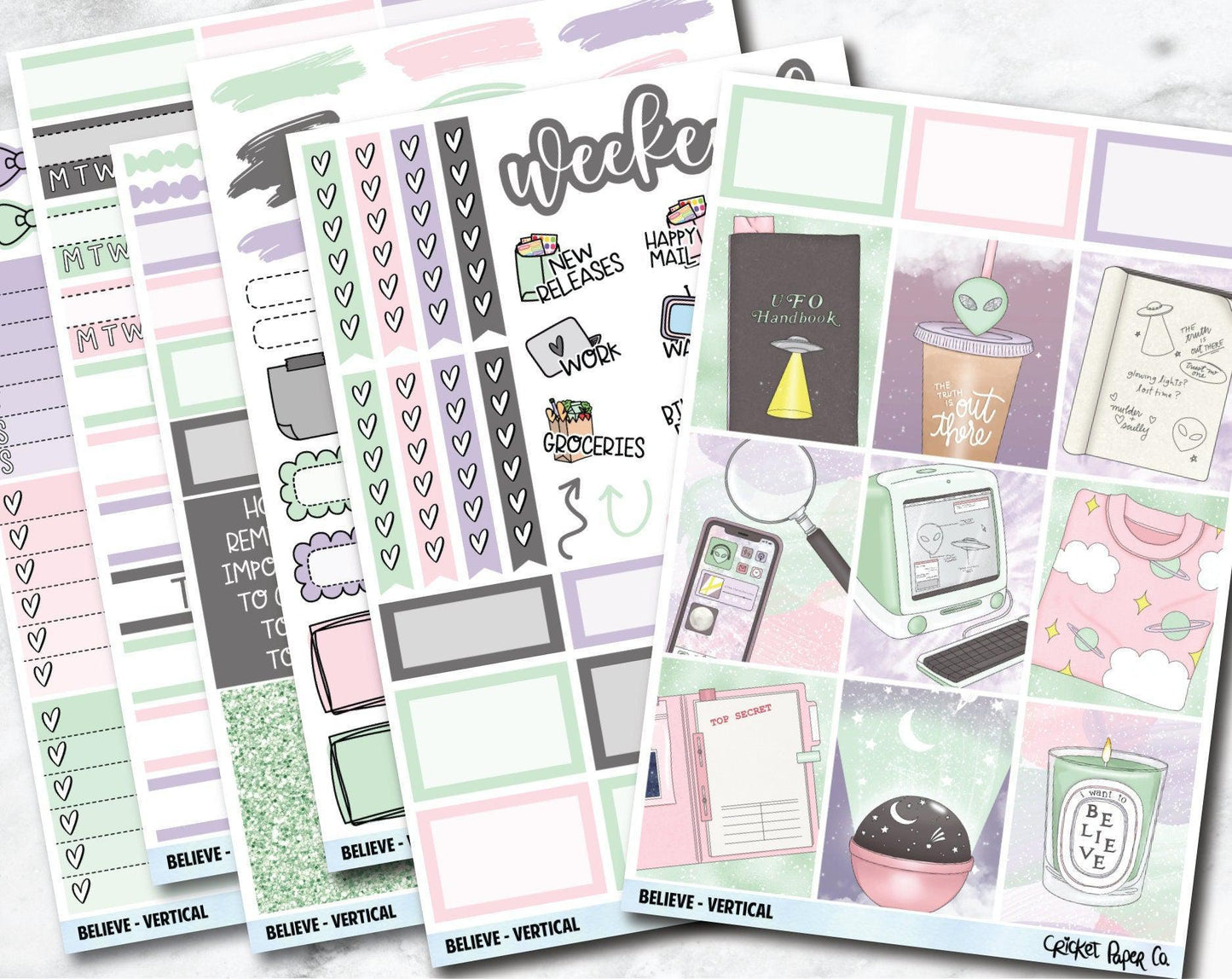 BELIEVE Planner Stickers - Full Kit-Cricket Paper Co.