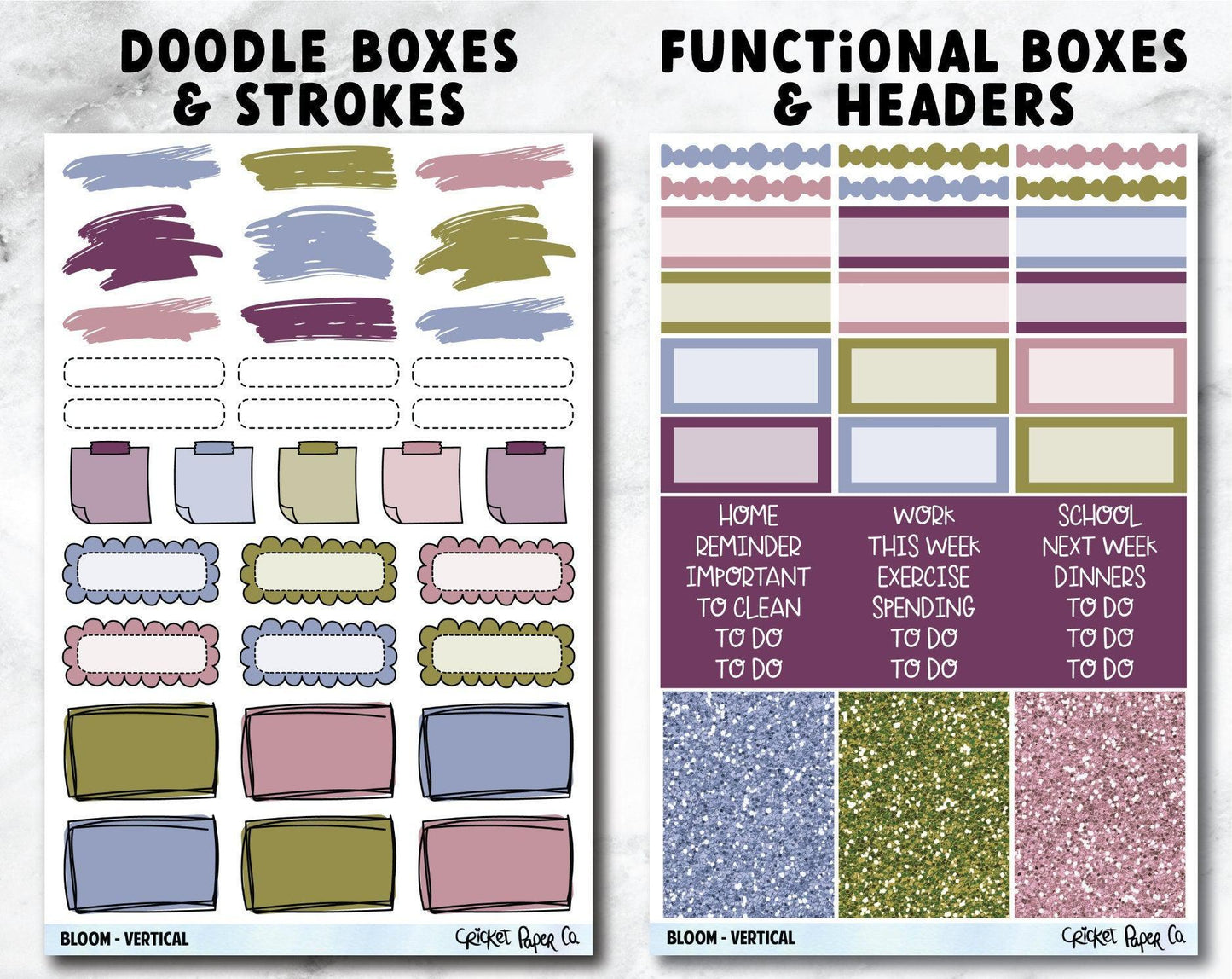 BLOOM Planner Stickers - Full Kit-Cricket Paper Co.