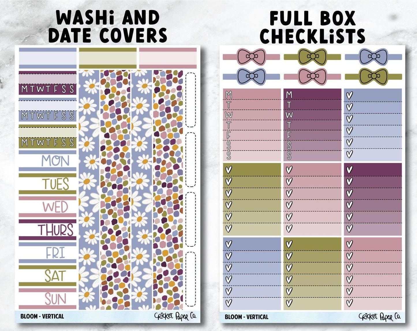 BLOOM Planner Stickers - Full Kit-Cricket Paper Co.
