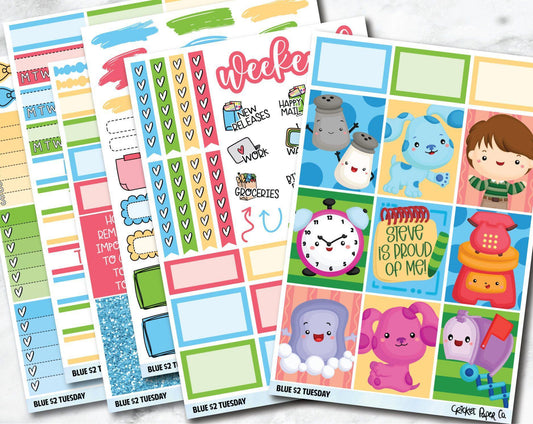 BLUE Planner Stickers - Full Kit-Cricket Paper Co.