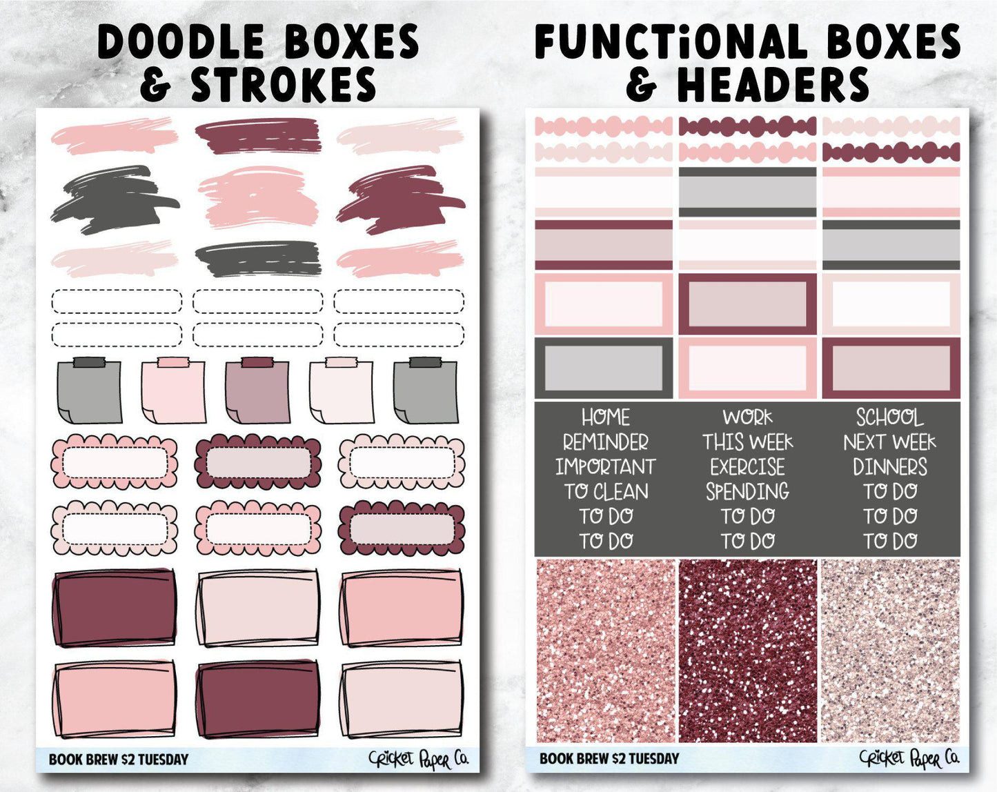BOOK BREW Planner Stickers - Full Kit-Cricket Paper Co.