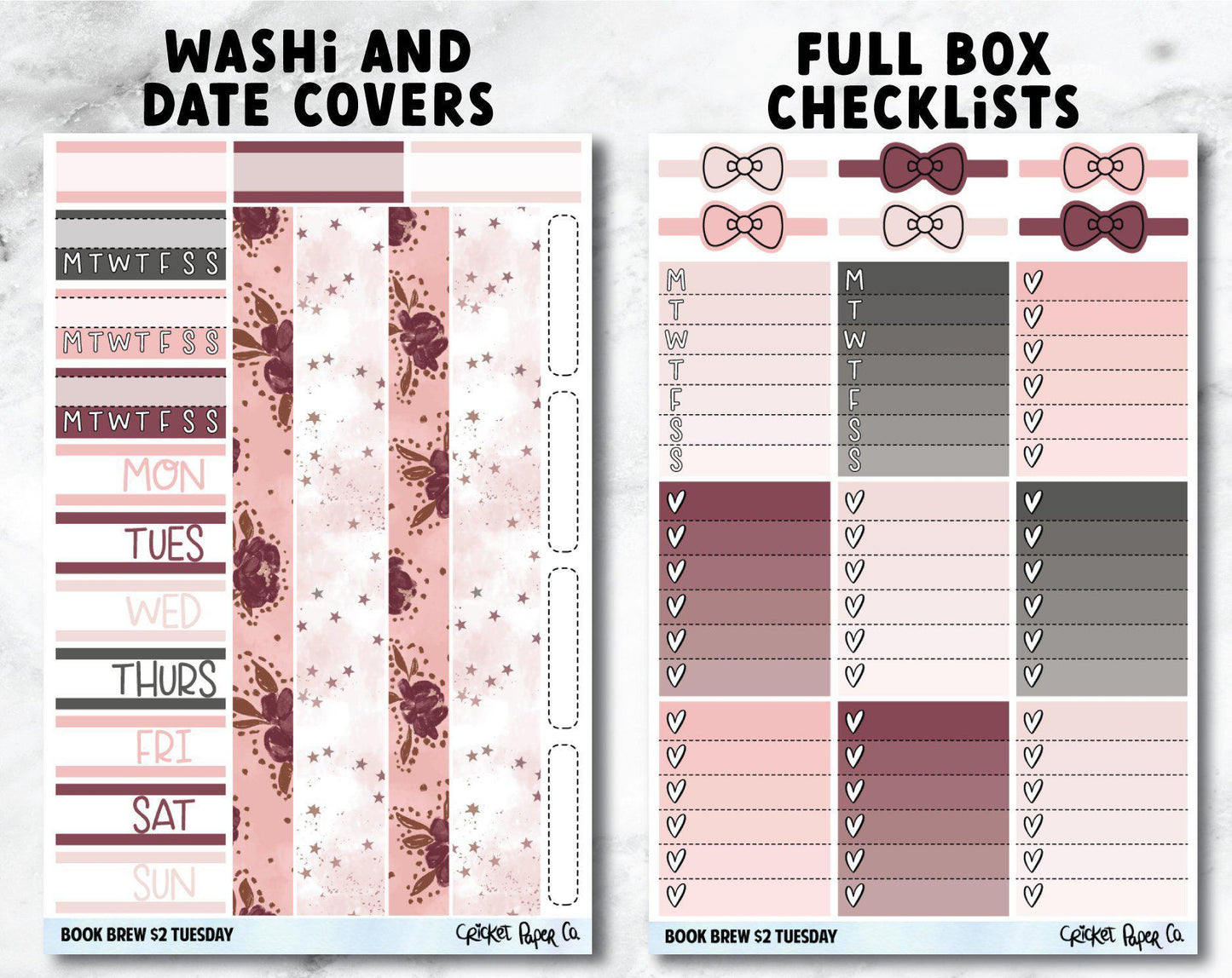 BOOK BREW Planner Stickers - Full Kit-Cricket Paper Co.