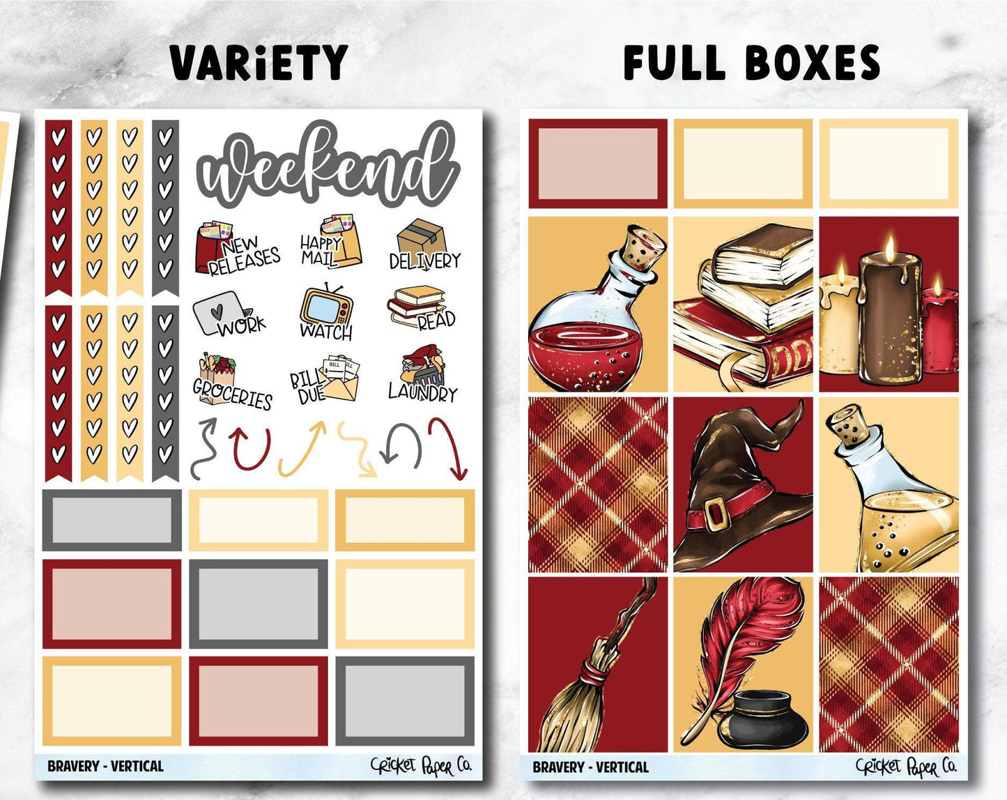 BRAVERY Planner Stickers - Full Kit-Cricket Paper Co.