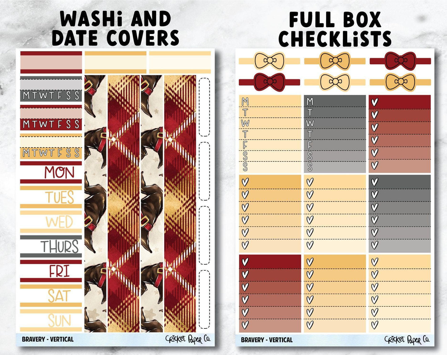 BRAVERY Planner Stickers - Full Kit-Cricket Paper Co.