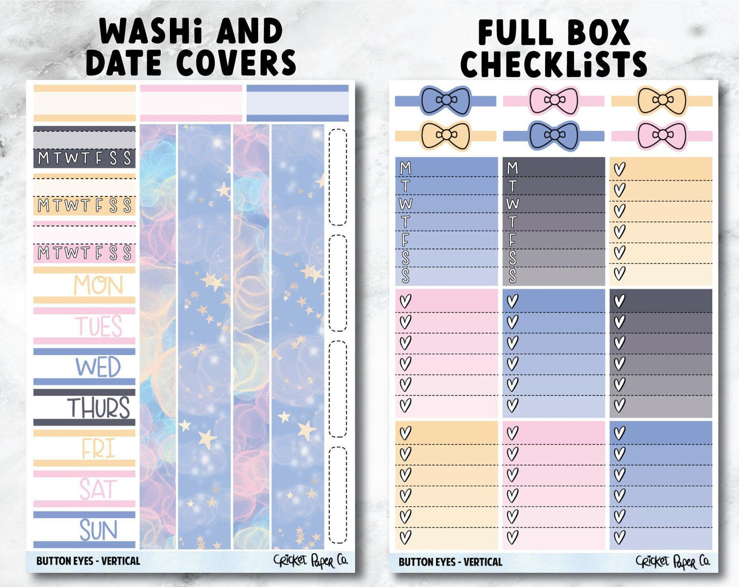BUTTON EYES Planner Stickers - Full Kit-Cricket Paper Co.