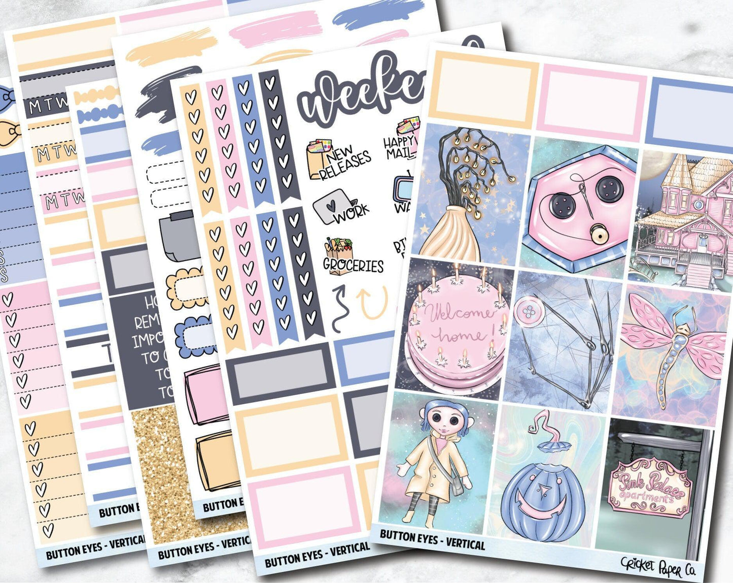 BUTTON EYES Planner Stickers - Full Kit-Cricket Paper Co.