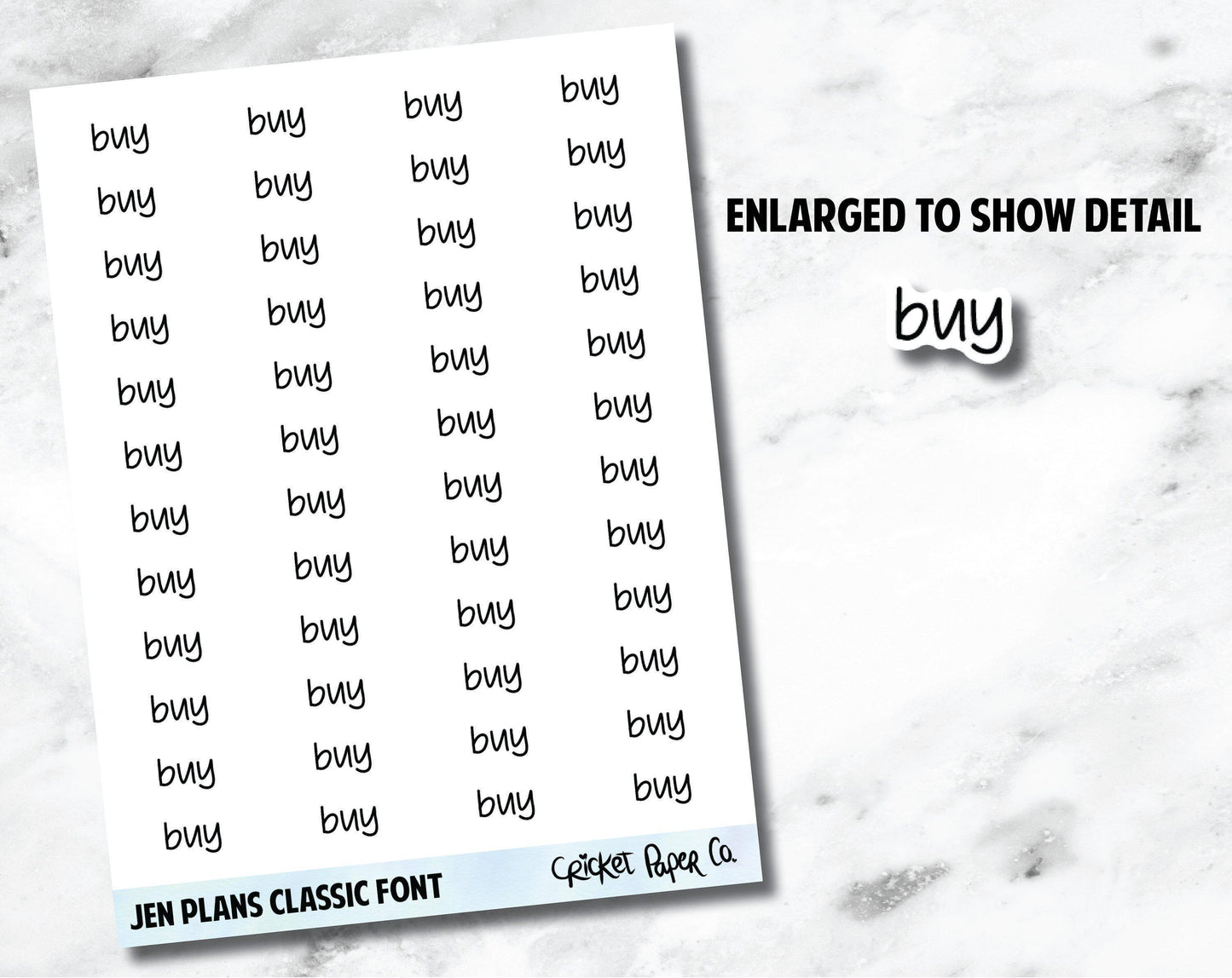 BUY Jen Plans Writing Font Planner Stickers-Cricket Paper Co.