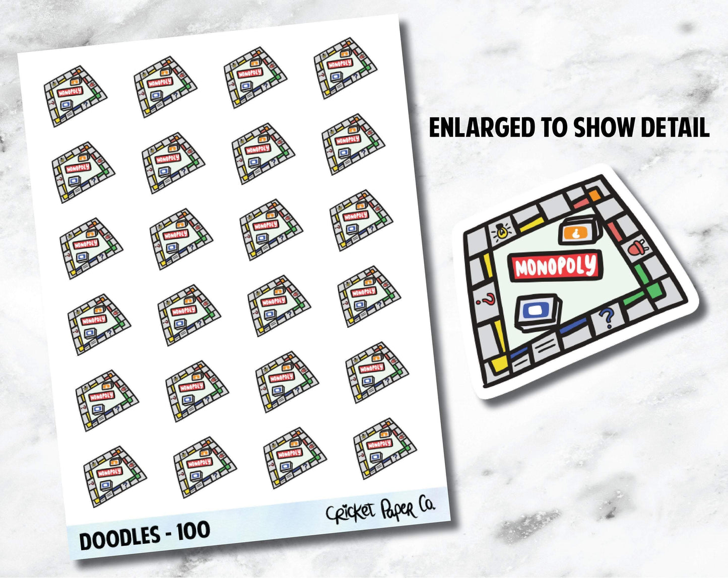 Board Game, Game Night, Family Fun Hand Drawn Doodles - 100-Cricket Paper Co.