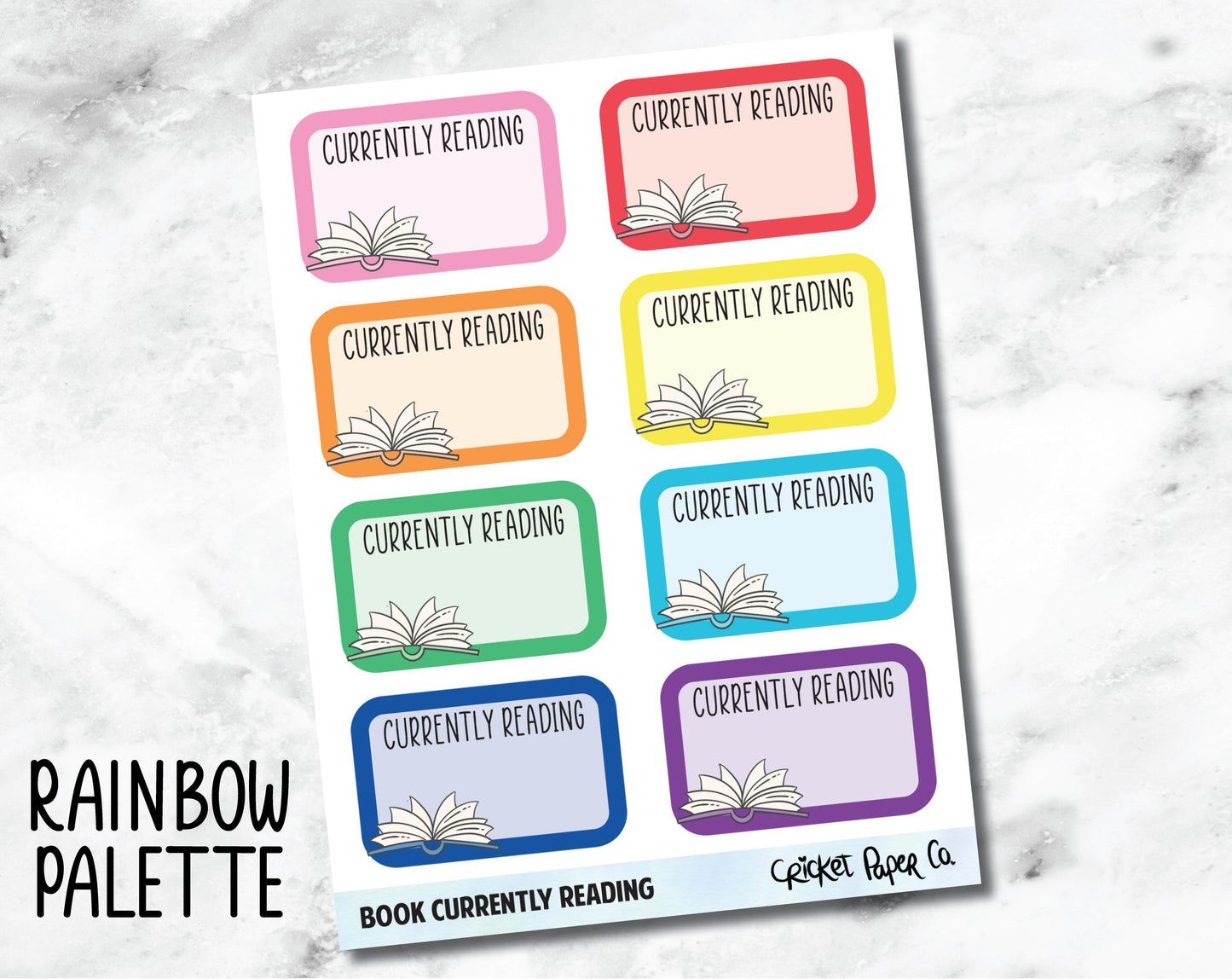 Book Currently Reading - Reading and Bookish Planner Stickers-Cricket Paper Co.
