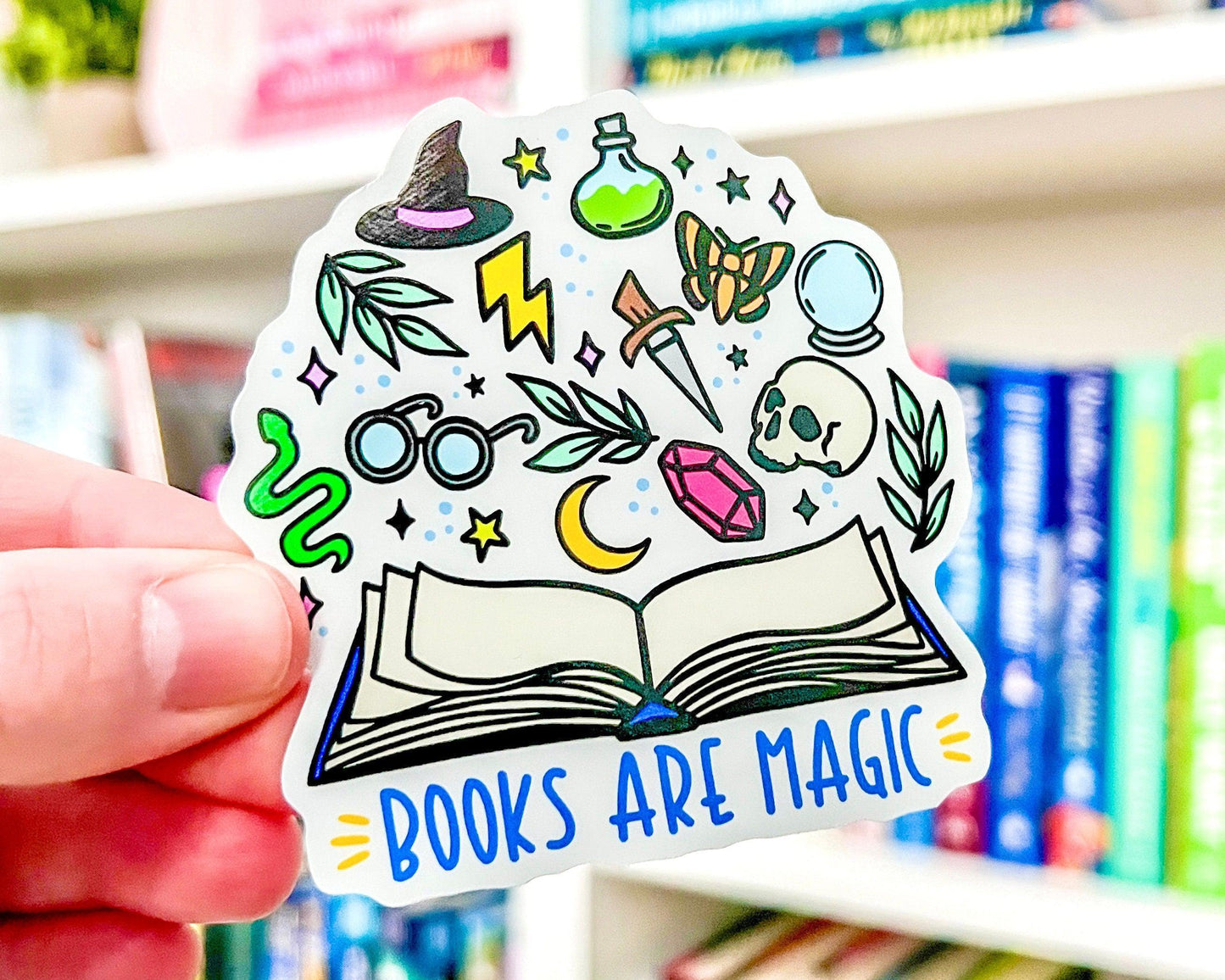 Books are Magic - Bookish Vinyl Sticker-Cricket Paper Co.