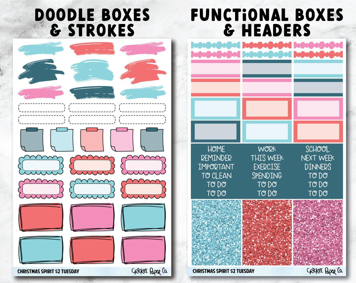 CHRISTMAS SPIRIT Planner Stickers - Full Kit-Cricket Paper Co.