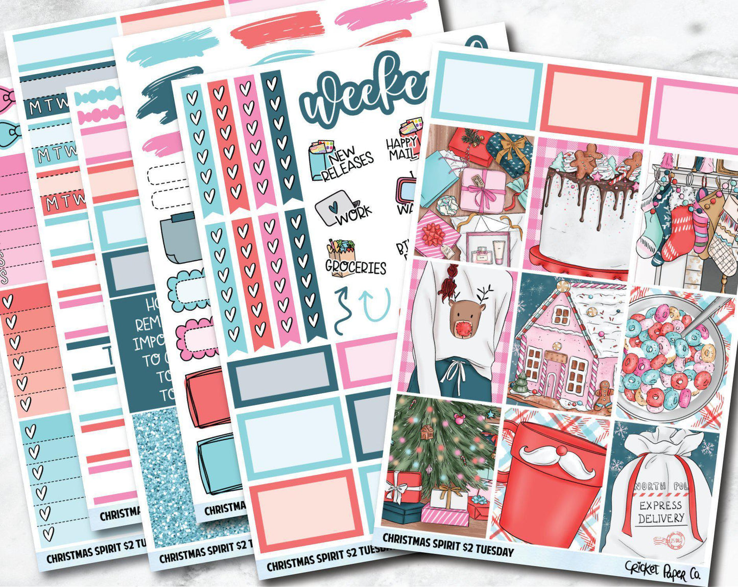 CHRISTMAS SPIRIT Planner Stickers - Full Kit-Cricket Paper Co.