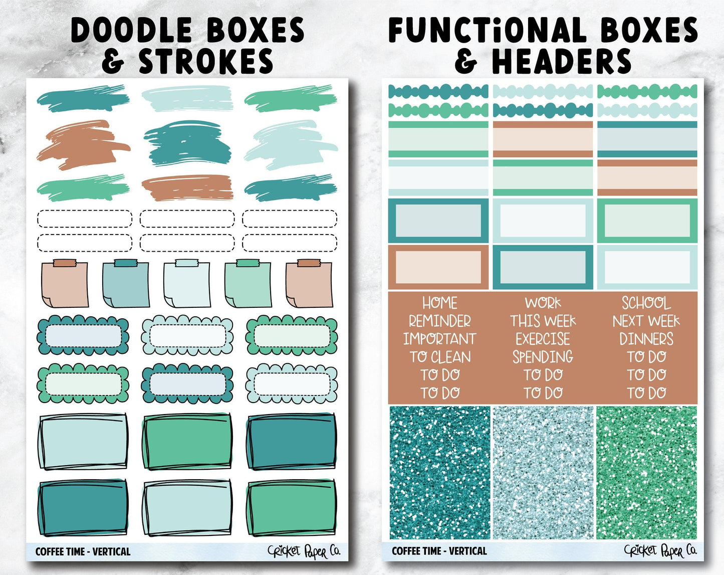 COFFEE TIME Planner Stickers - Full Kit-Cricket Paper Co.