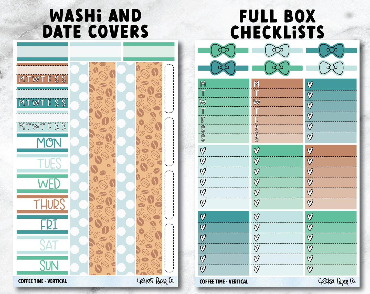 COFFEE TIME Planner Stickers - Full Kit-Cricket Paper Co.