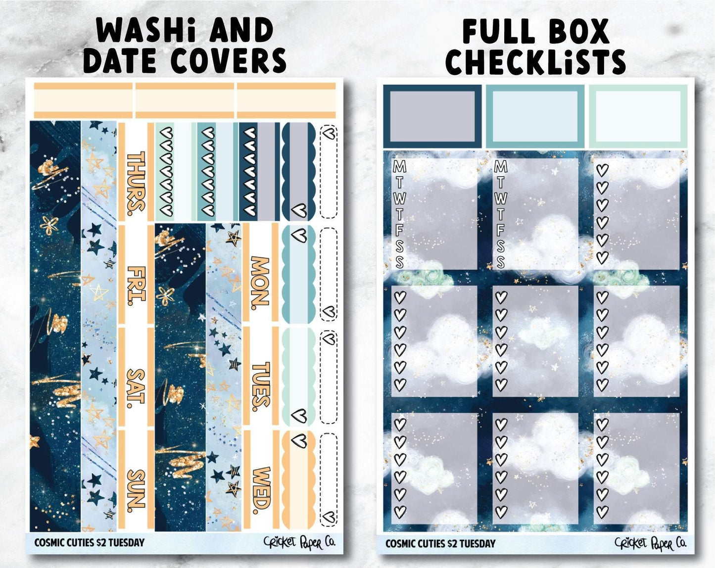 COSMIC CUTIES Planner Stickers - Full Kit-Cricket Paper Co.