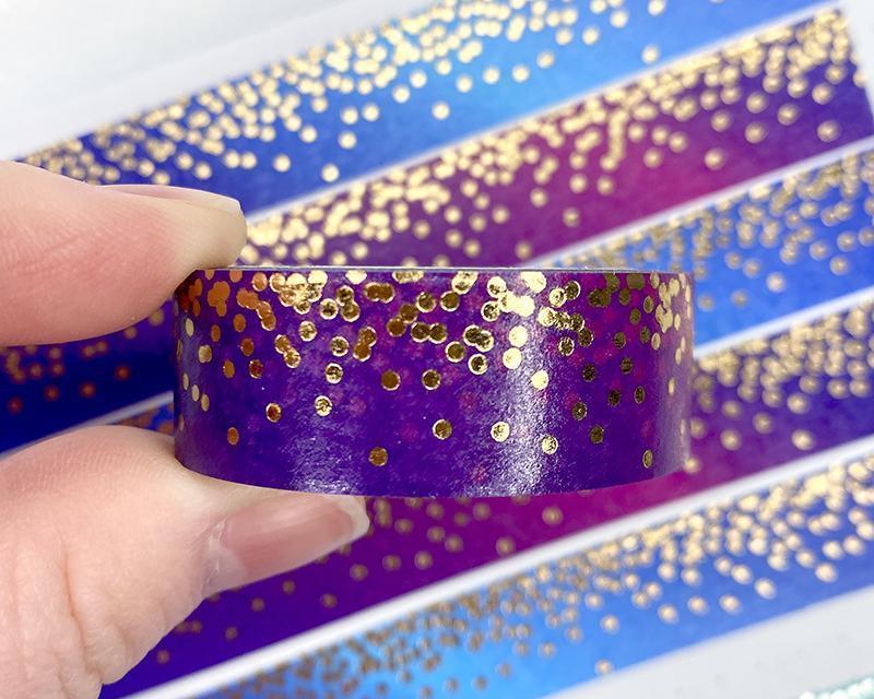 Champagne Gold Foiled Confetti Washi Tape - Berry Burst – Cricket Paper Co.
