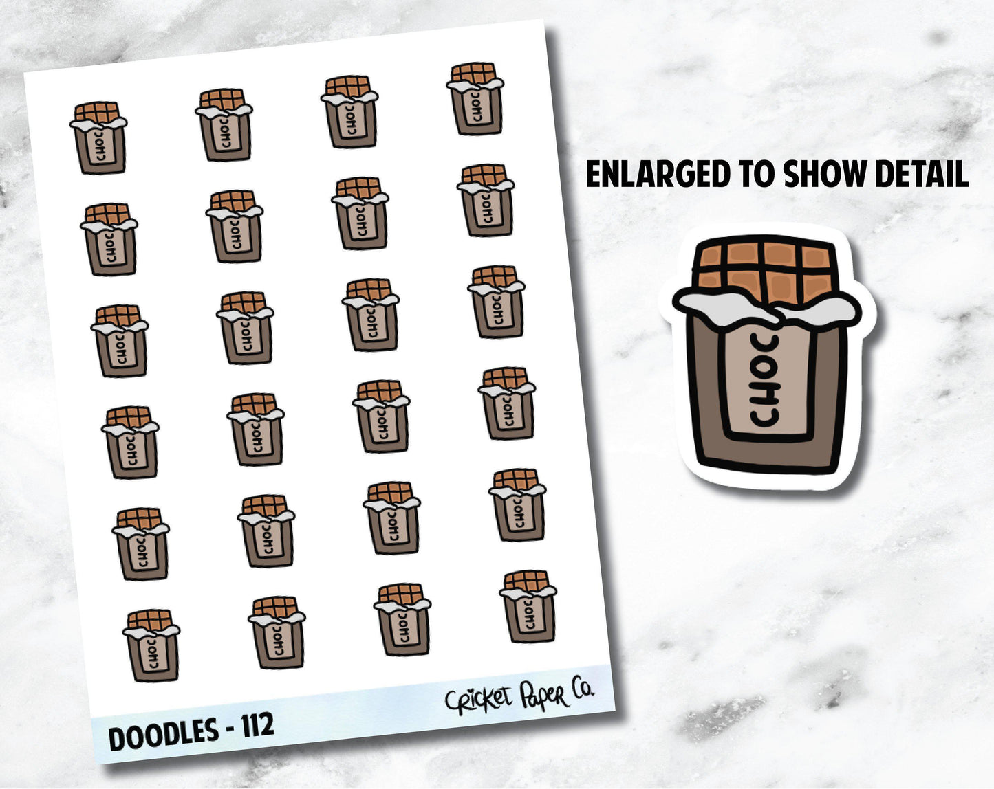 Chocolate Bar, Candy, Junk Food Hand Drawn Doodles - 112-Cricket Paper Co.