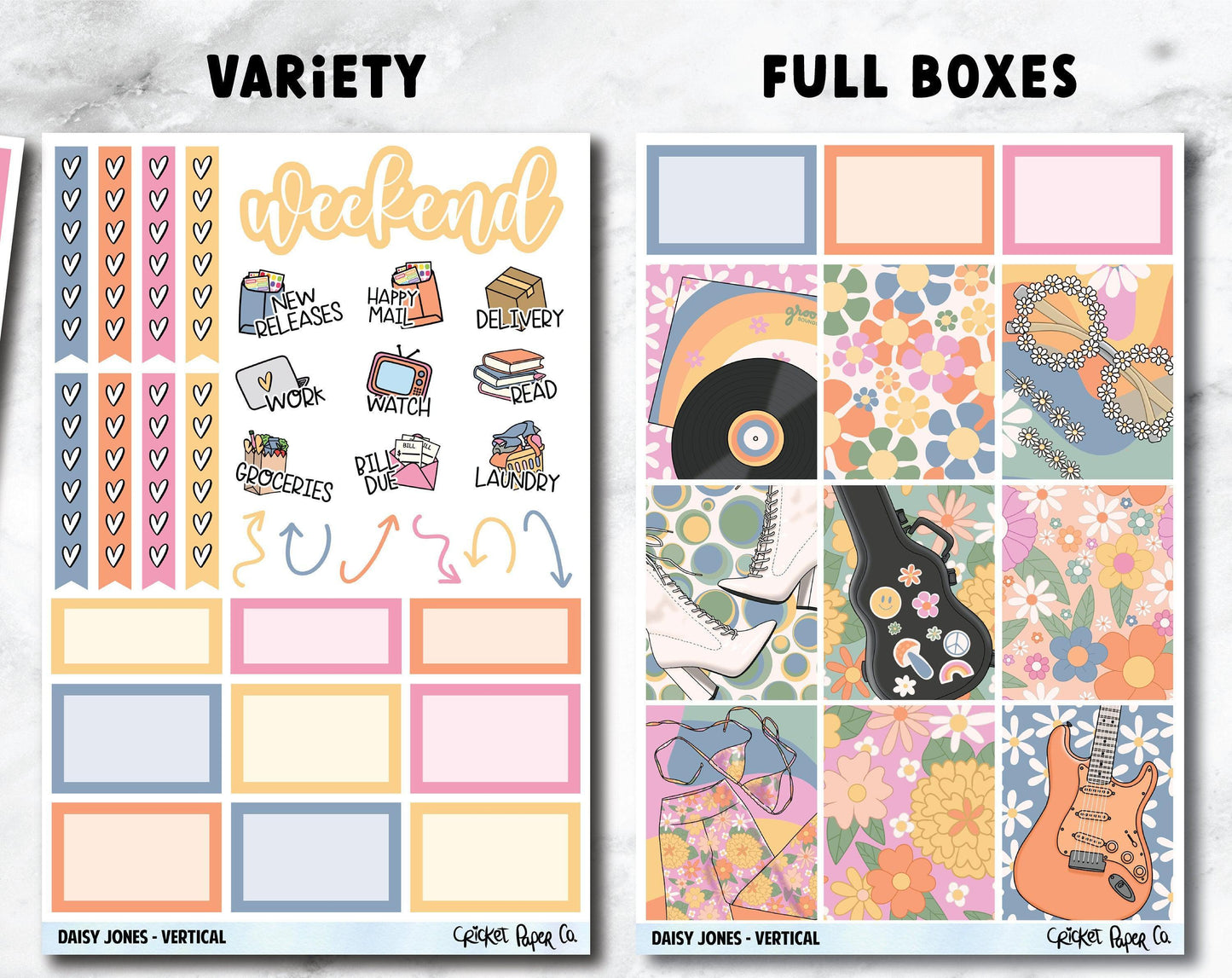 DAISY JONES Planner Stickers - Full Kit-Cricket Paper Co.