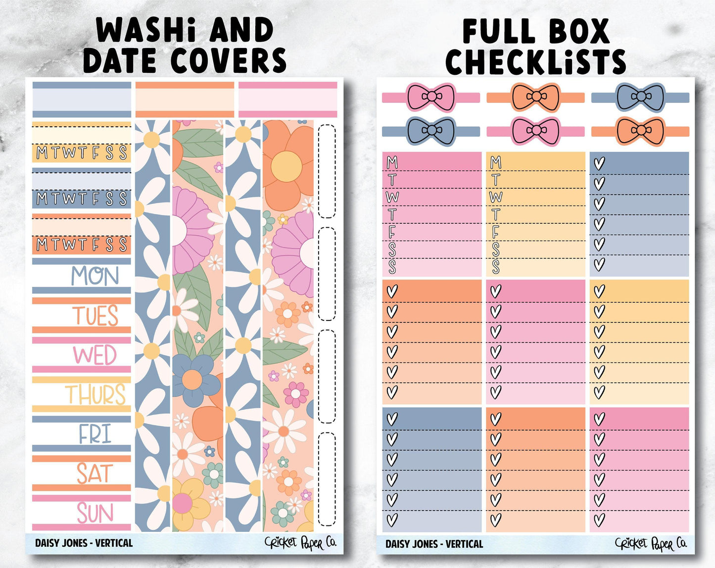 DAISY JONES Planner Stickers - Full Kit-Cricket Paper Co.