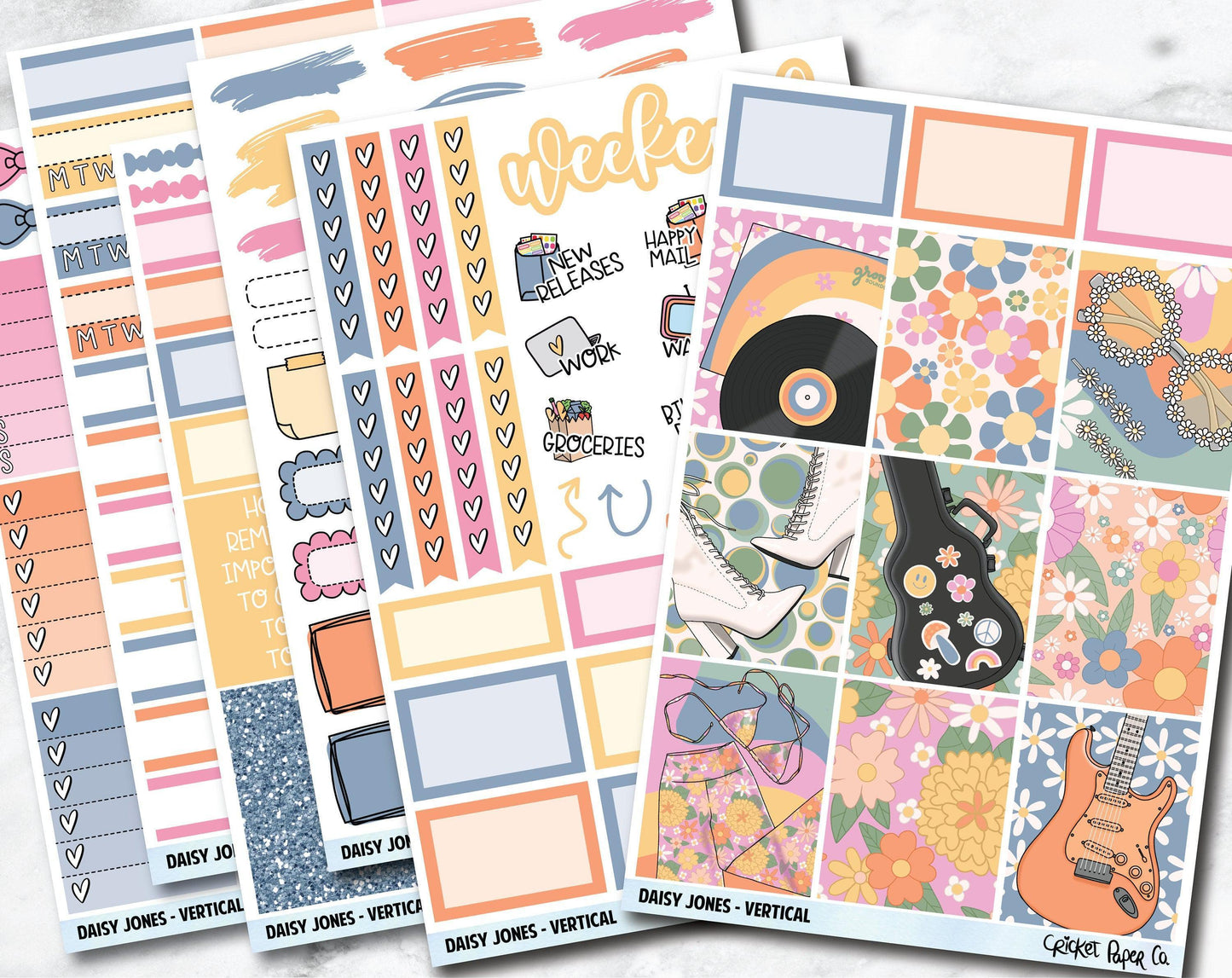 DAISY JONES Planner Stickers - Full Kit-Cricket Paper Co.