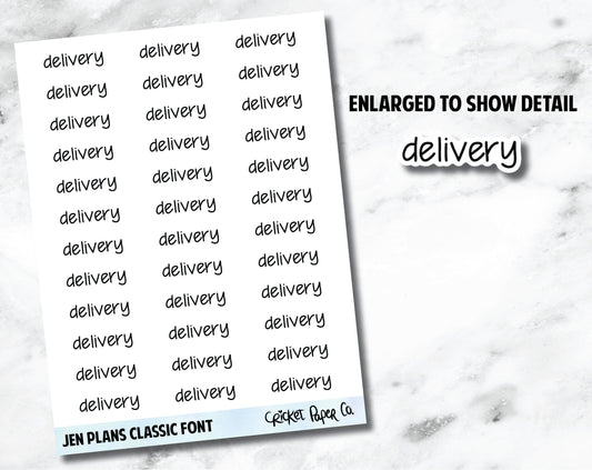 DELIVERY Jen Plans Writing Font Planner Stickers-Cricket Paper Co.