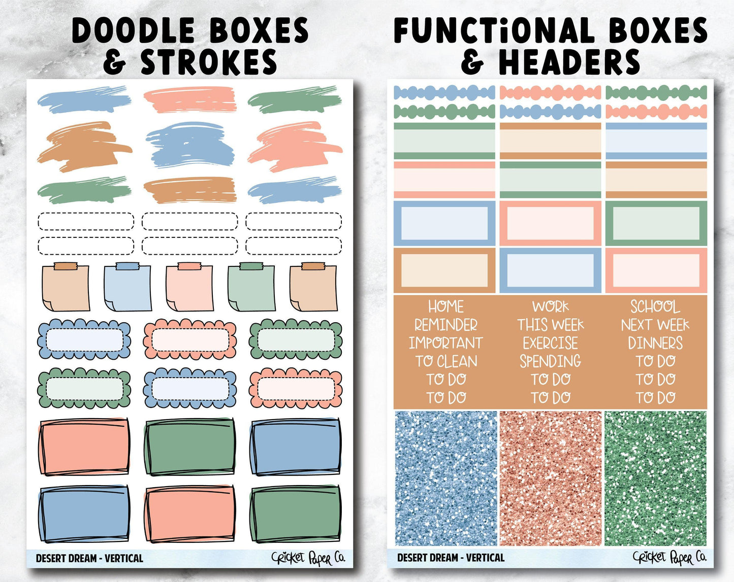 DESERT DREAM Planner Stickers - Full Kit-Cricket Paper Co.