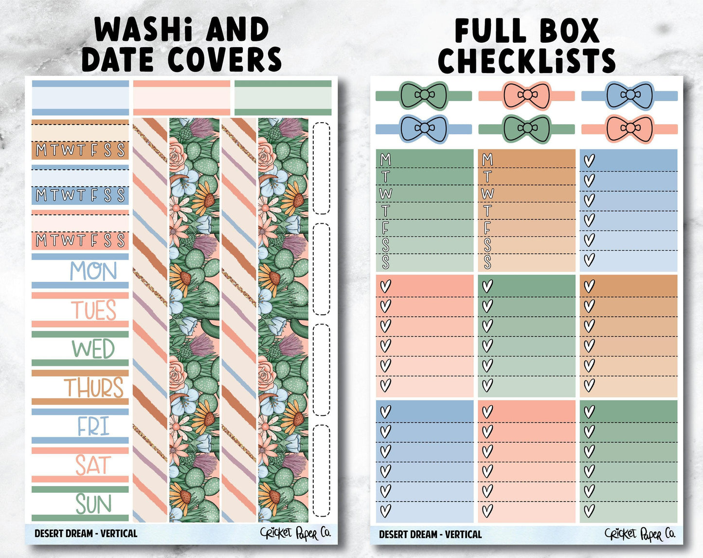 DESERT DREAM Planner Stickers - Full Kit-Cricket Paper Co.