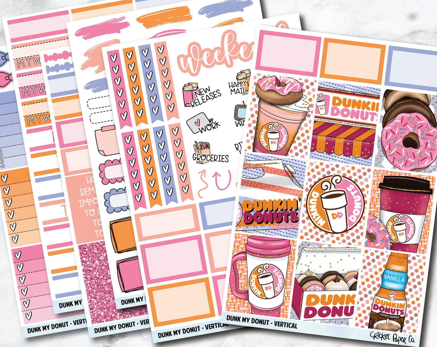 DUNK MY DONUT Planner Stickers - Full Kit-Cricket Paper Co.