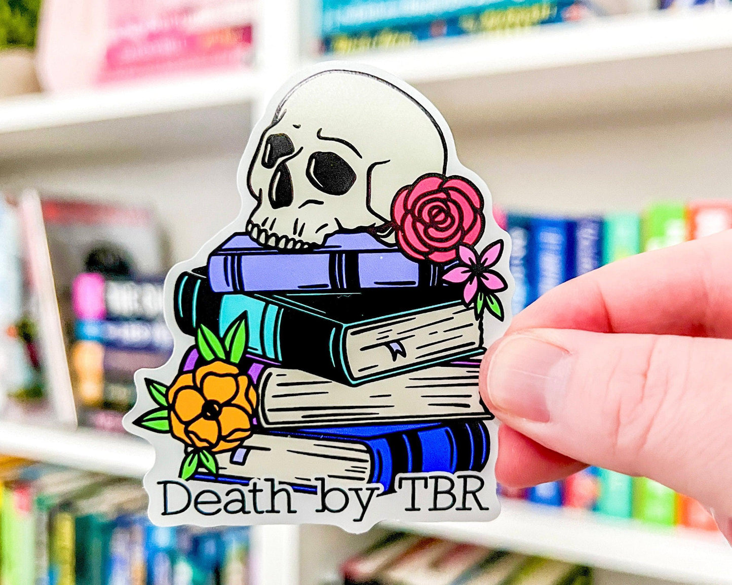 Death by TBR - Bookish Vinyl Sticker-Cricket Paper Co.