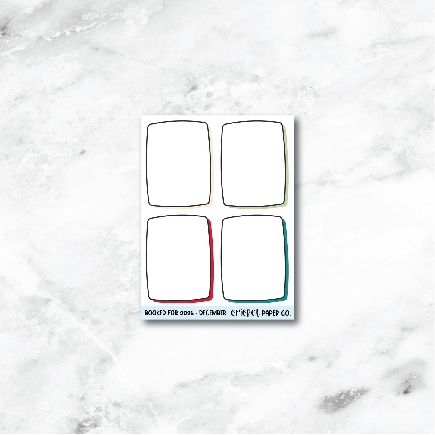 Book and Reading Journal Stickers - December