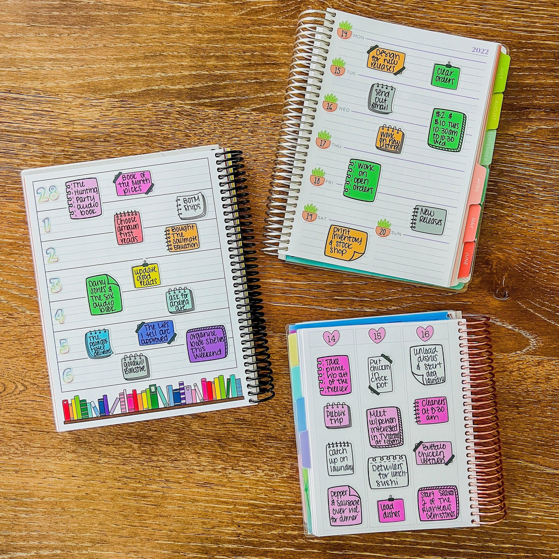 Doodle Boxes Planner Stickers - Green-Cricket Paper Co.