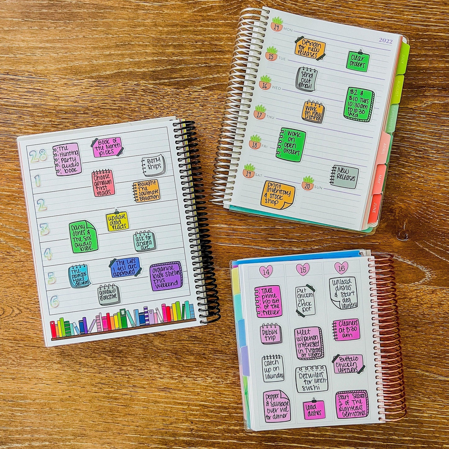 Doodle Boxes Planner Stickers - Red-Cricket Paper Co.