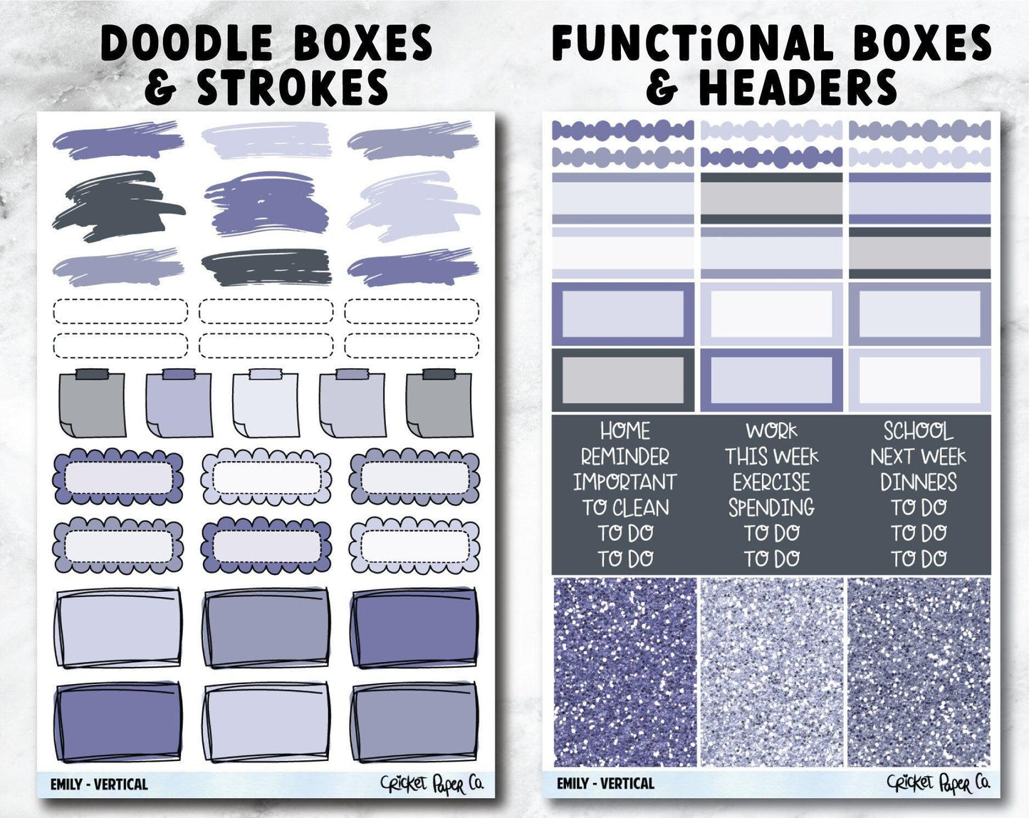 EMILY Planner Stickers - Full Kit-Cricket Paper Co.