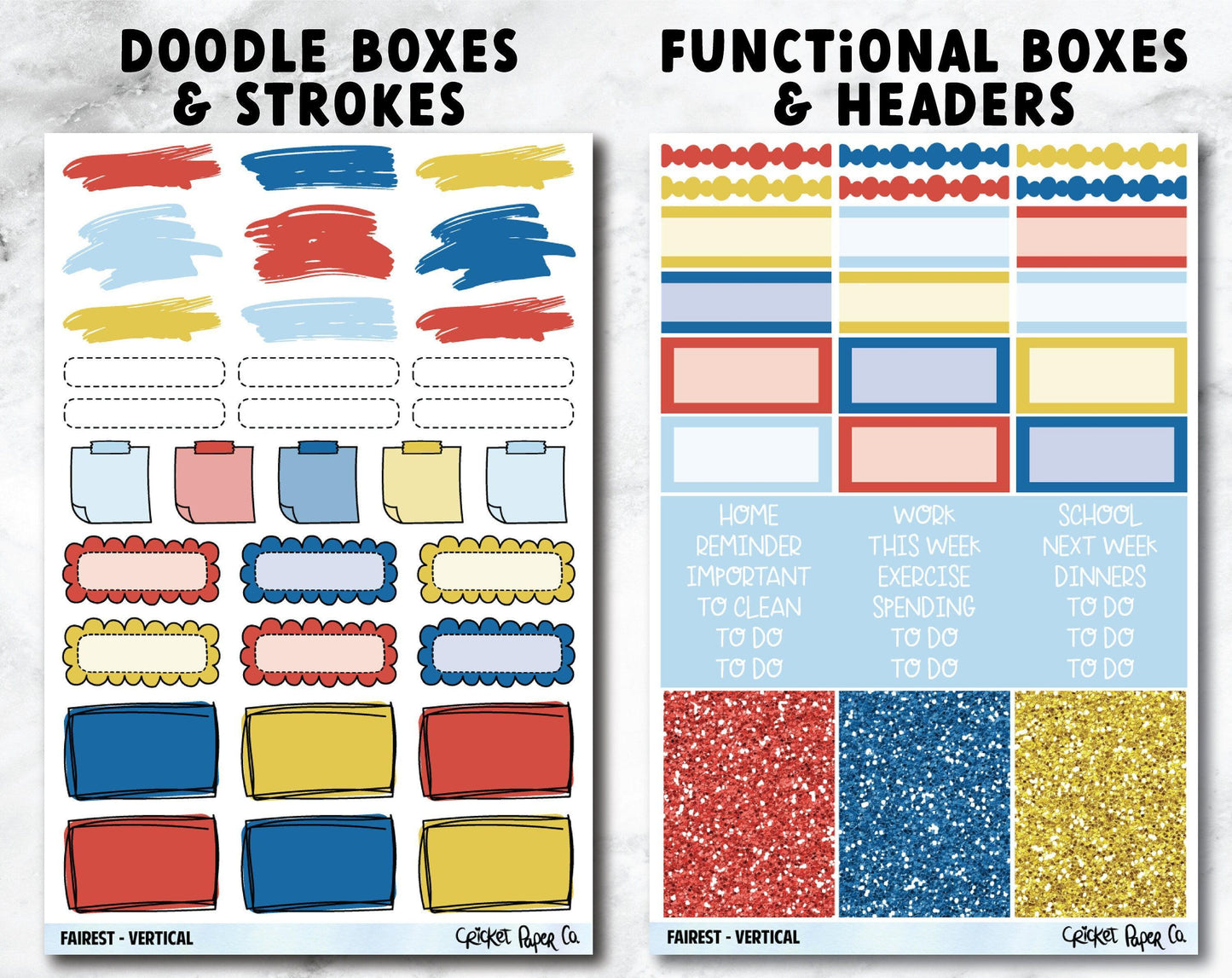 FAIREST Planner Stickers - Full Kit-Cricket Paper Co.