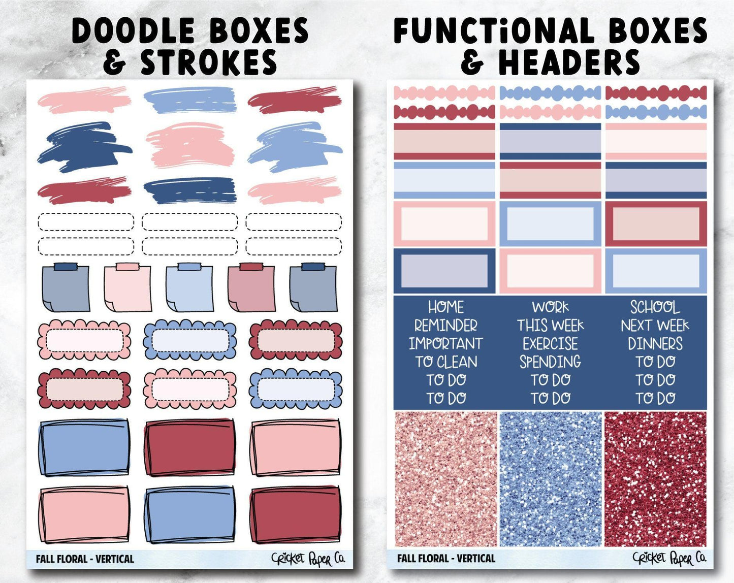 FALL FLORAL Planner Stickers - Full Kit-Cricket Paper Co.