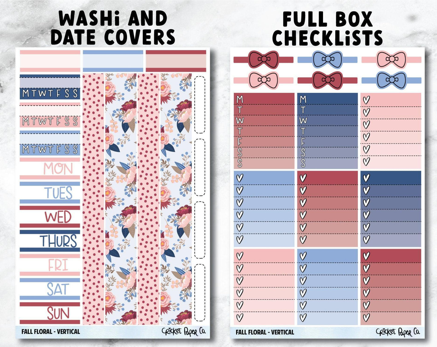 FALL FLORAL Planner Stickers - Full Kit-Cricket Paper Co.