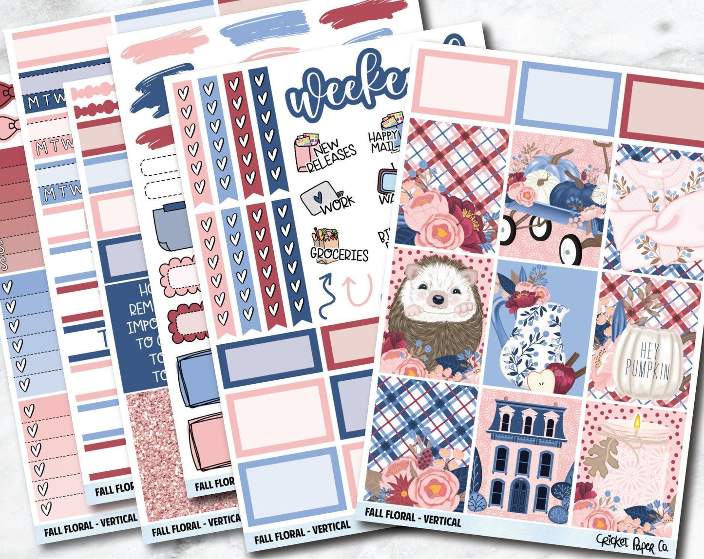 FALL FLORAL Planner Stickers - Full Kit-Cricket Paper Co.