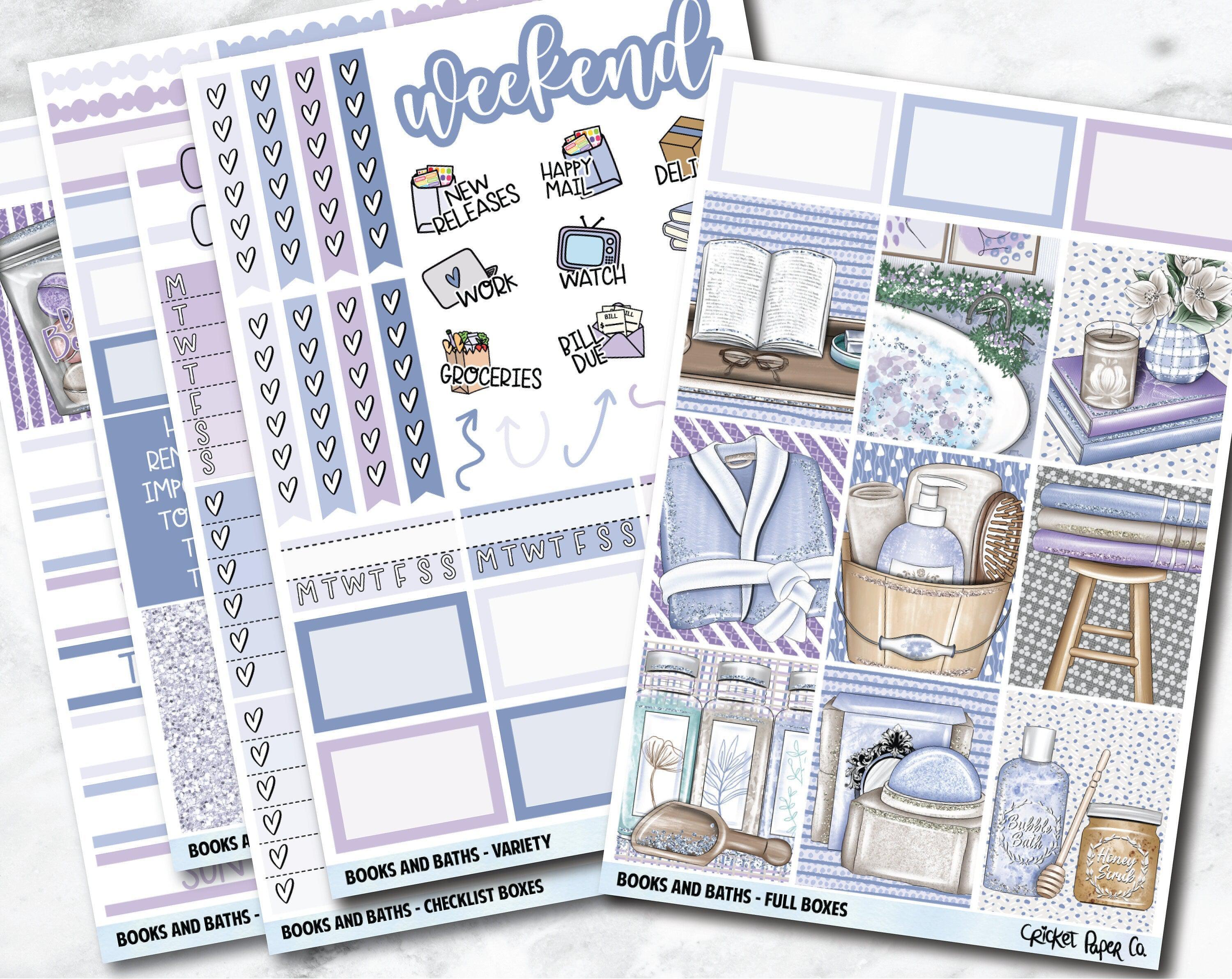FULL KIT Planner Stickers - Books and Baths – Cricket Paper Co.