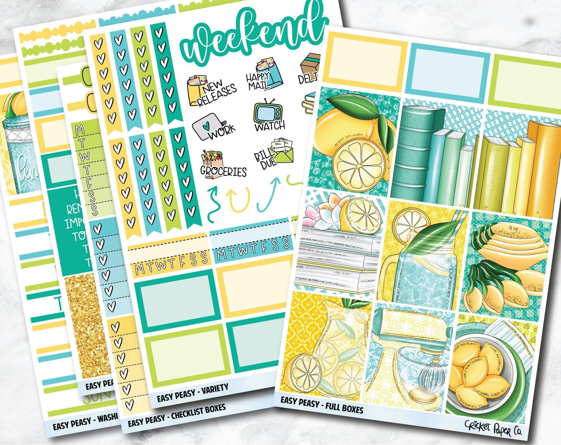 FULL KIT Planner Stickers - Easy Peasy – Cricket Paper Co.