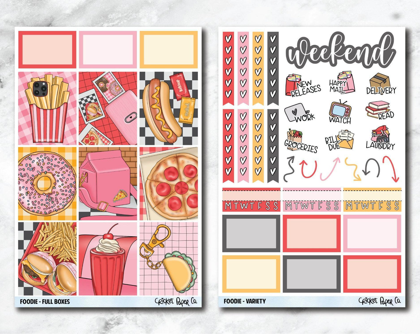 FULL KIT Planner Stickers - Foodie-Cricket Paper Co.