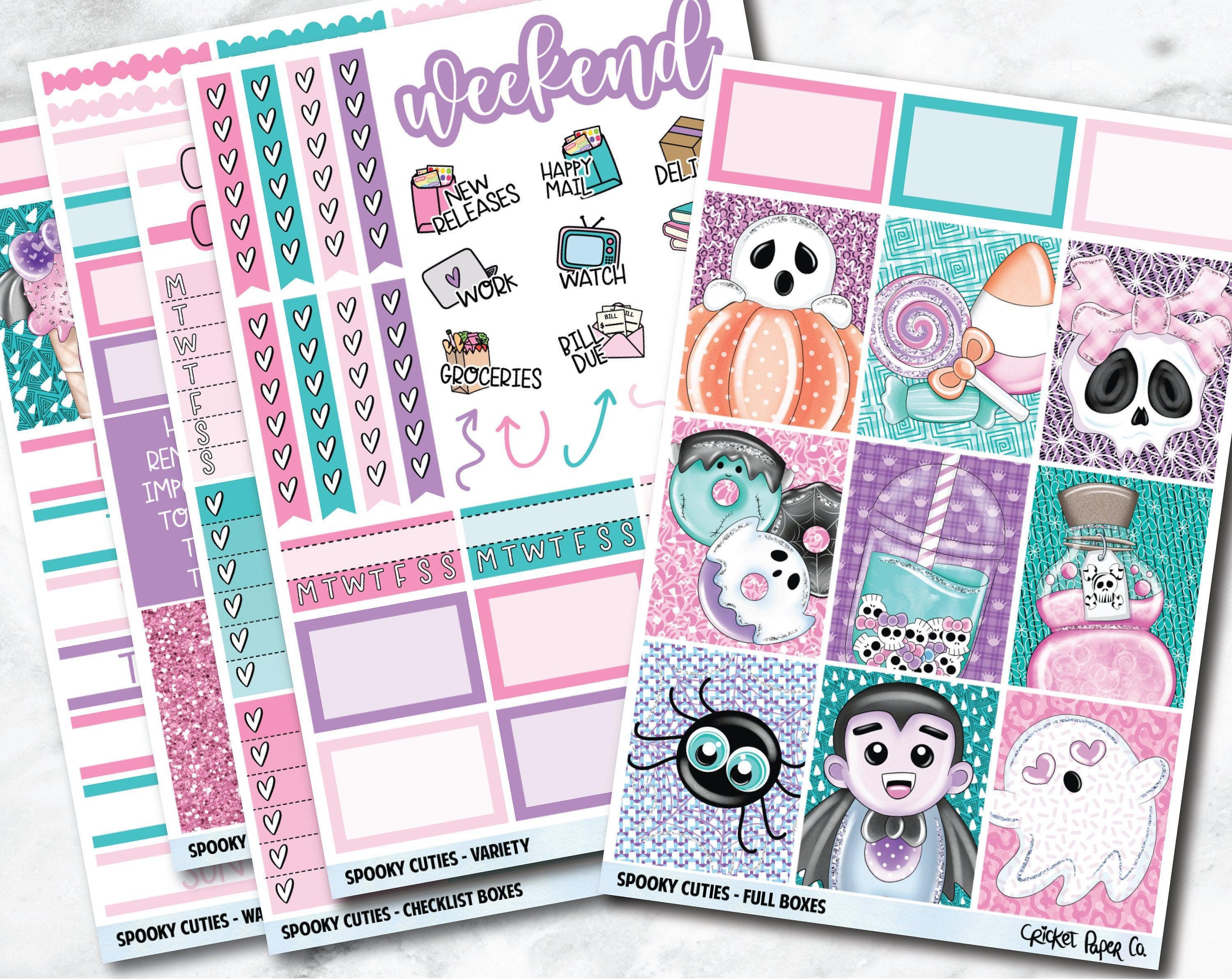 FULL KIT Planner Stickers - Spooky Cuties – Cricket Paper Co.